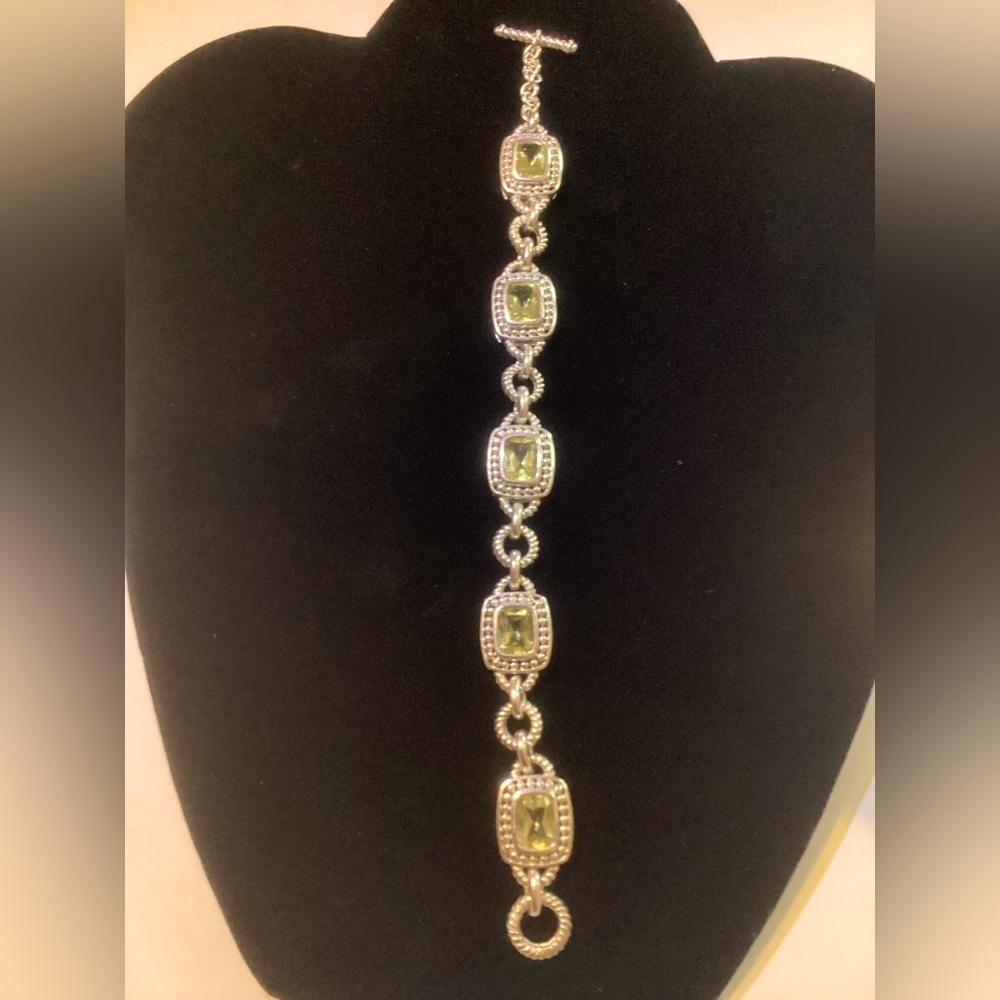 Vintage stamped 925 China Citrine bracelet